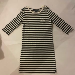 Black and white stripped girls polo dress 👗
